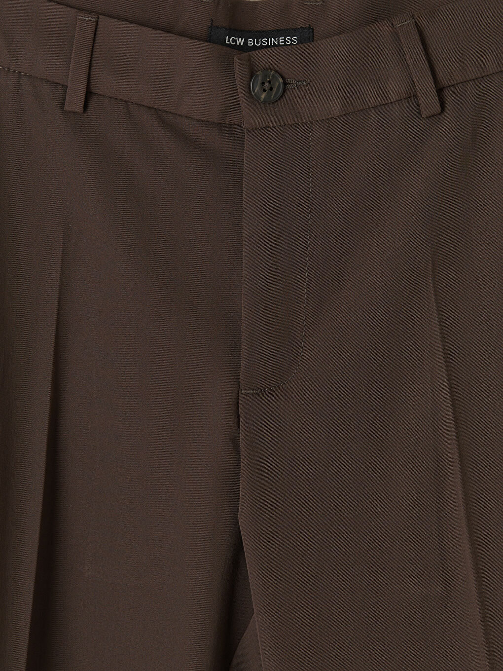Kahverengi Regular Fit Gabardin Erkek Takım Elbise Pantolonu-2