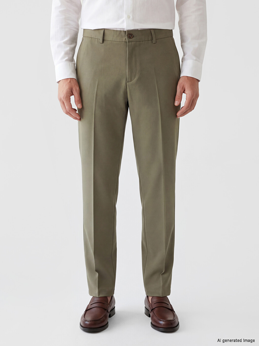 Regular Fit Gabardine Men's Suit Trousers-1