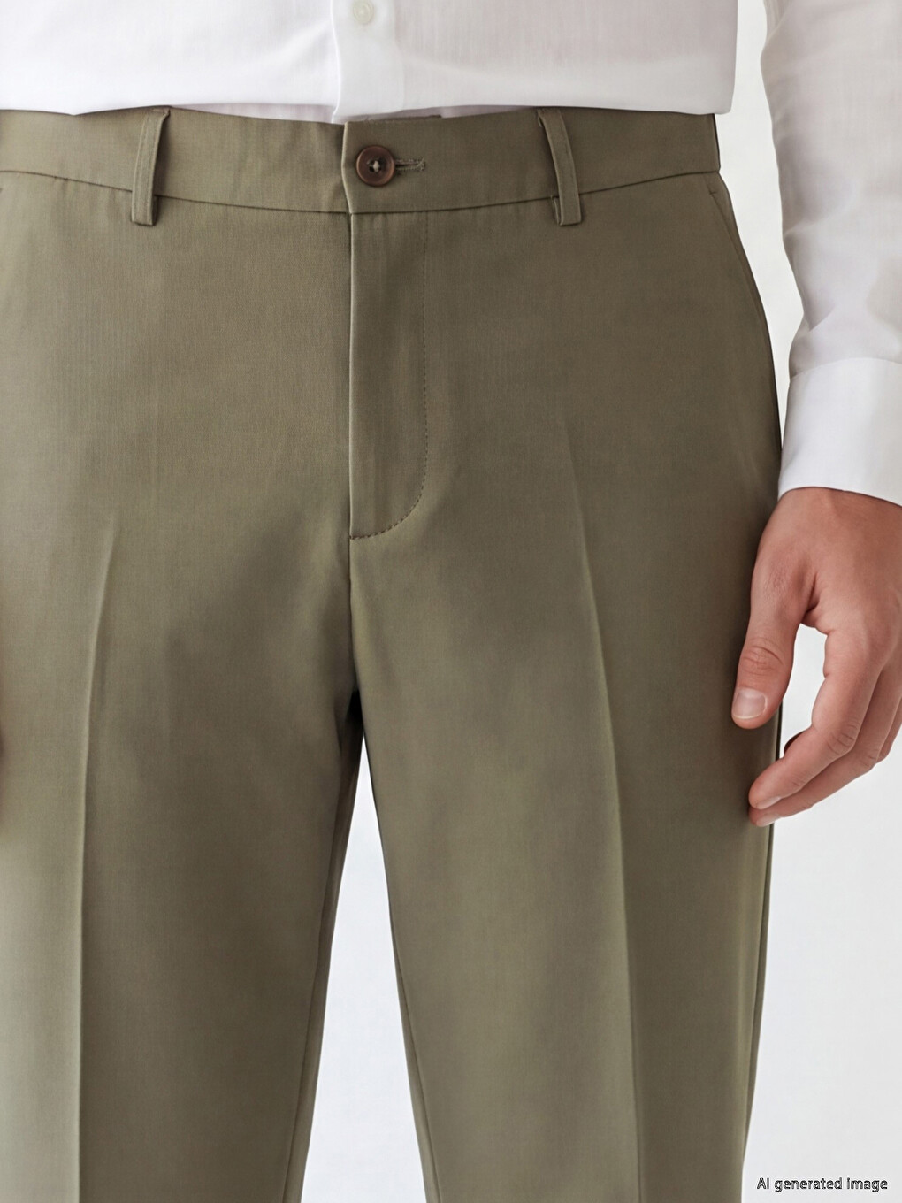 Regular Fit Gabardine Men's Suit Trousers-2