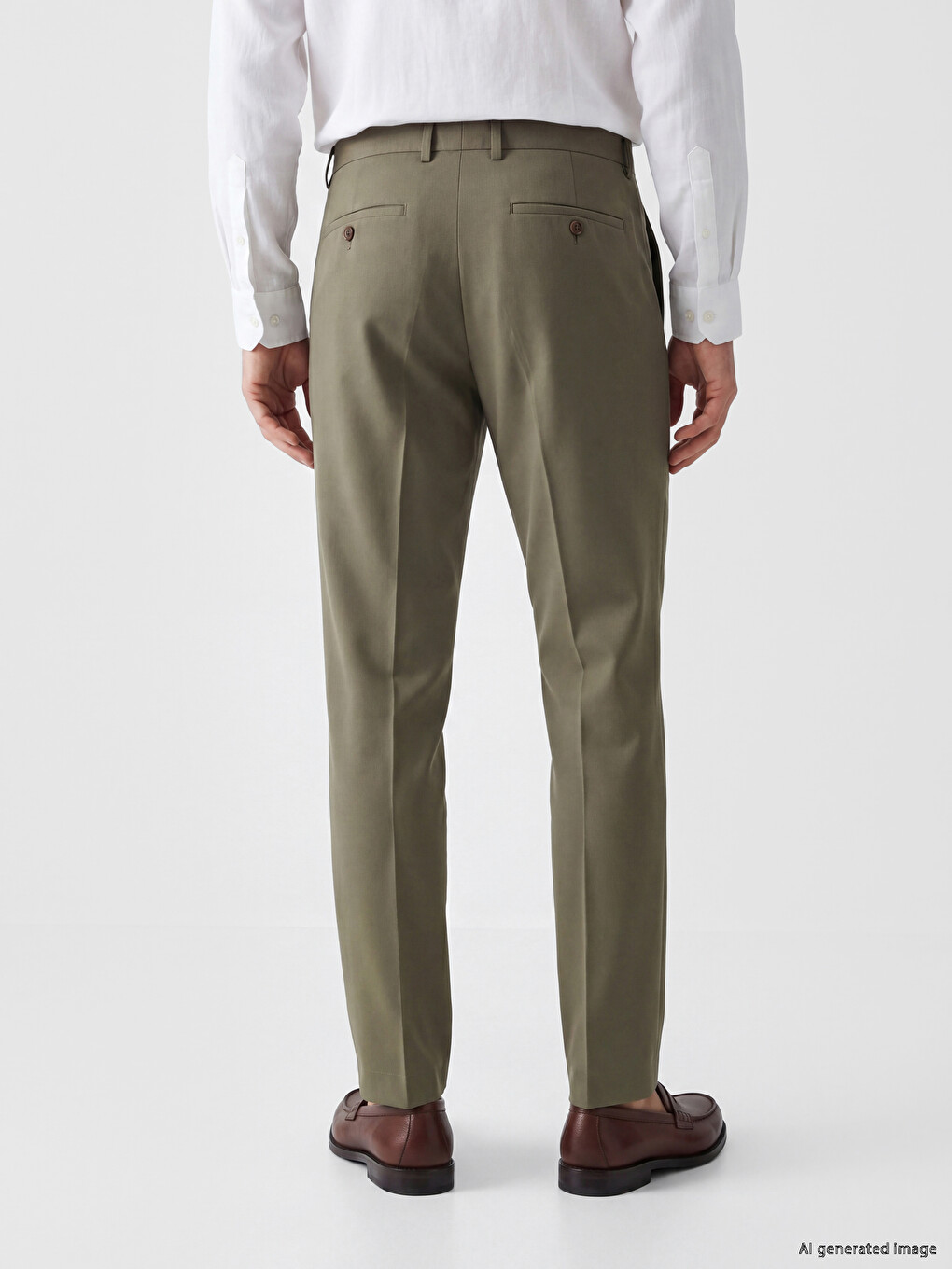 Regular Fit Gabardine Men's Suit Trousers-3
