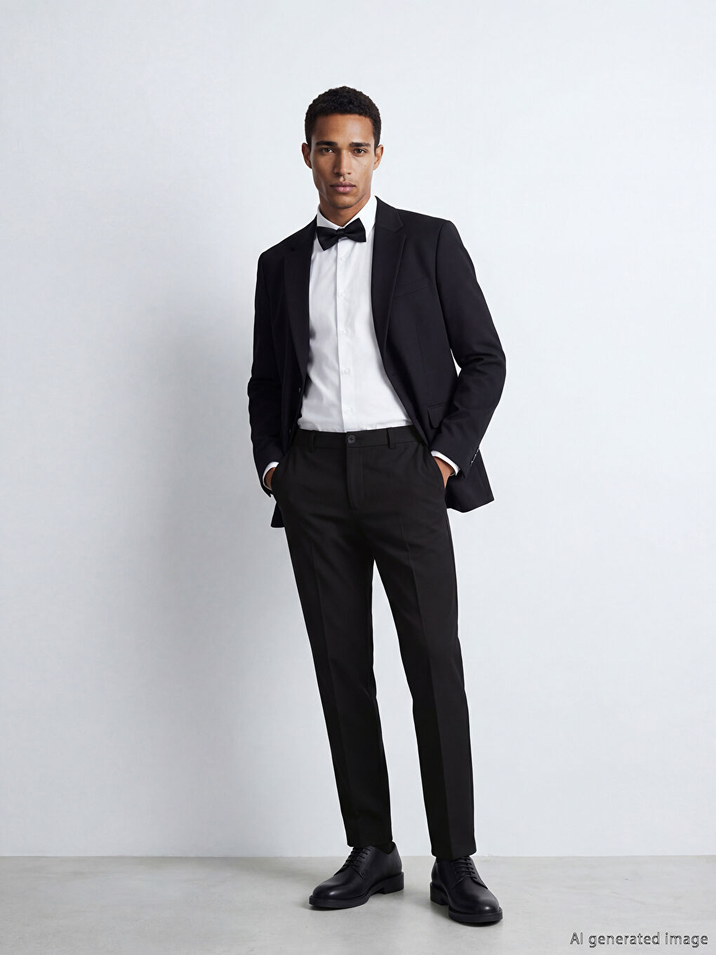 Siyah Standart Kalıp Gabardin Erkek Takım Elbise Pantolonu