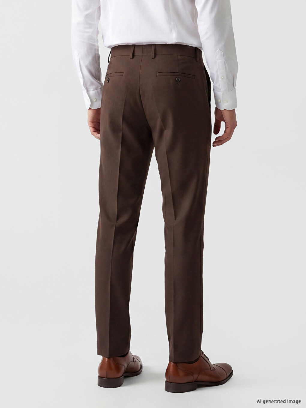 Regular Fit Gabardine Men's Suit Trousers-2