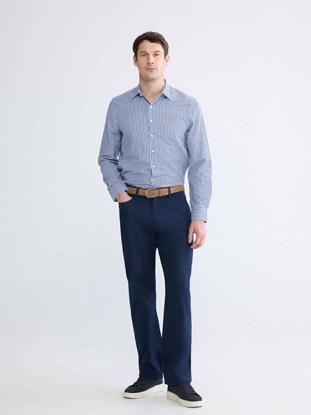 Slim Fit Striped Men's Shirt-1