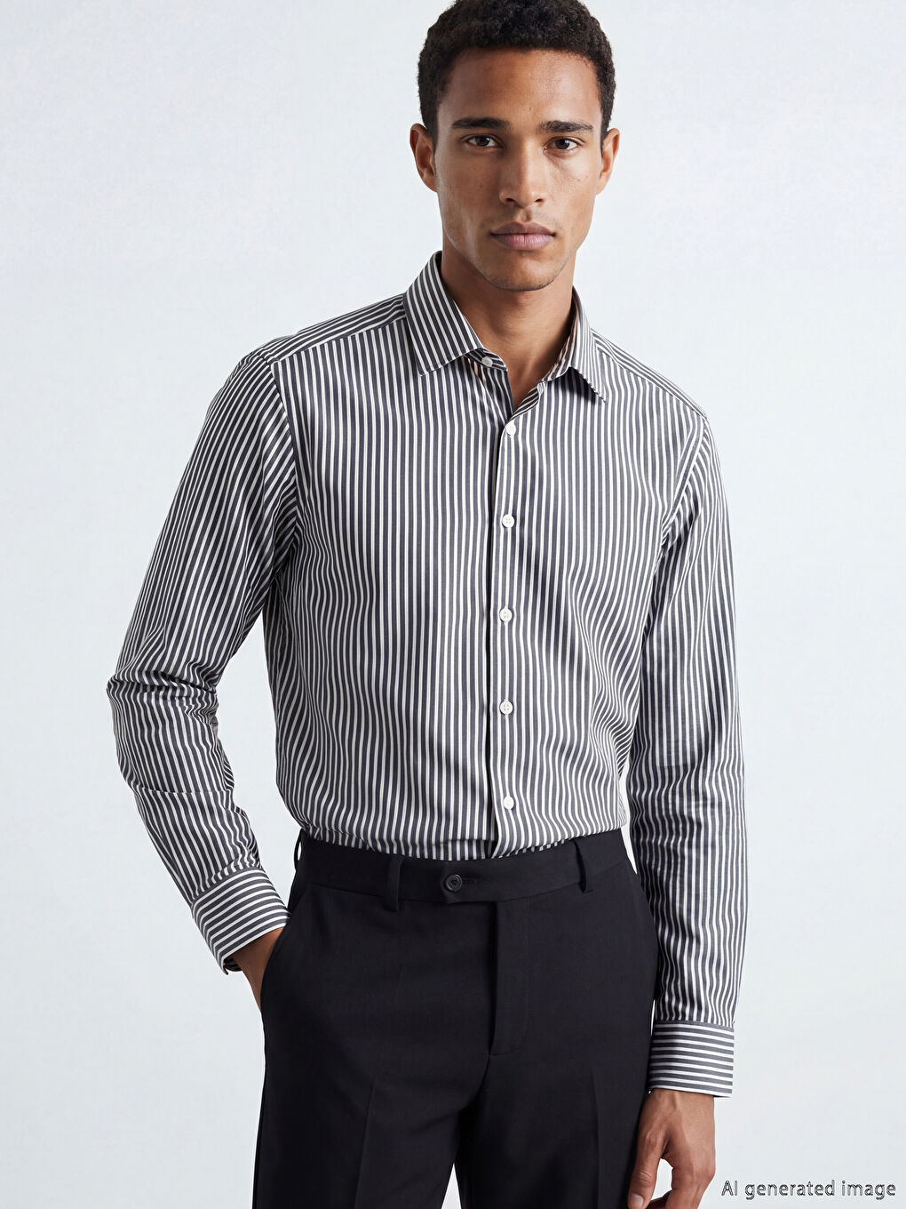Slim Fit Striped Men's Shirt