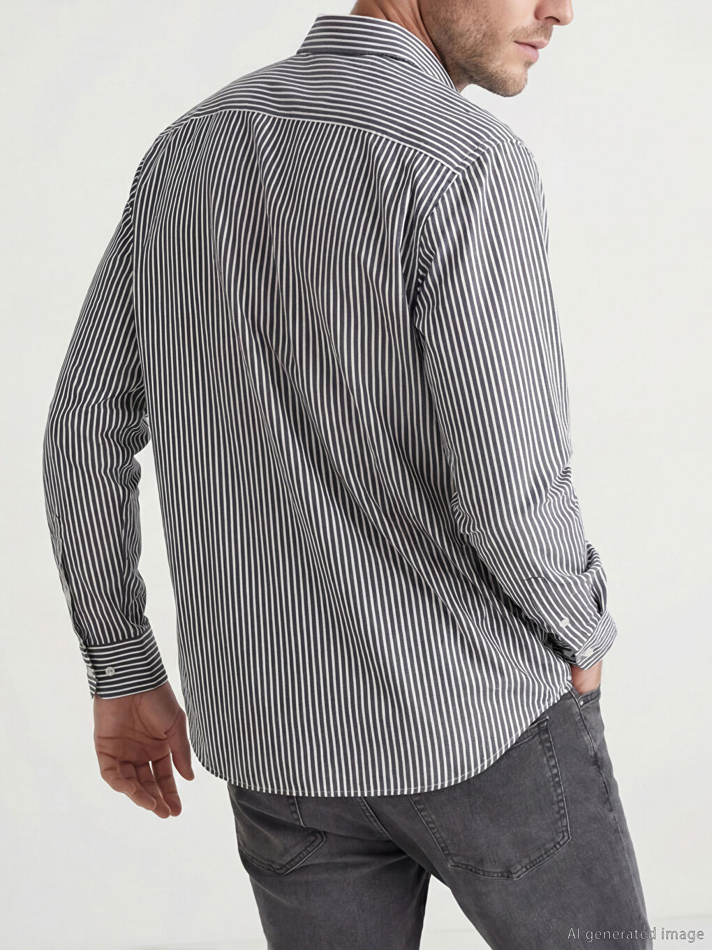 Slim Fit Striped Men's Shirt-3