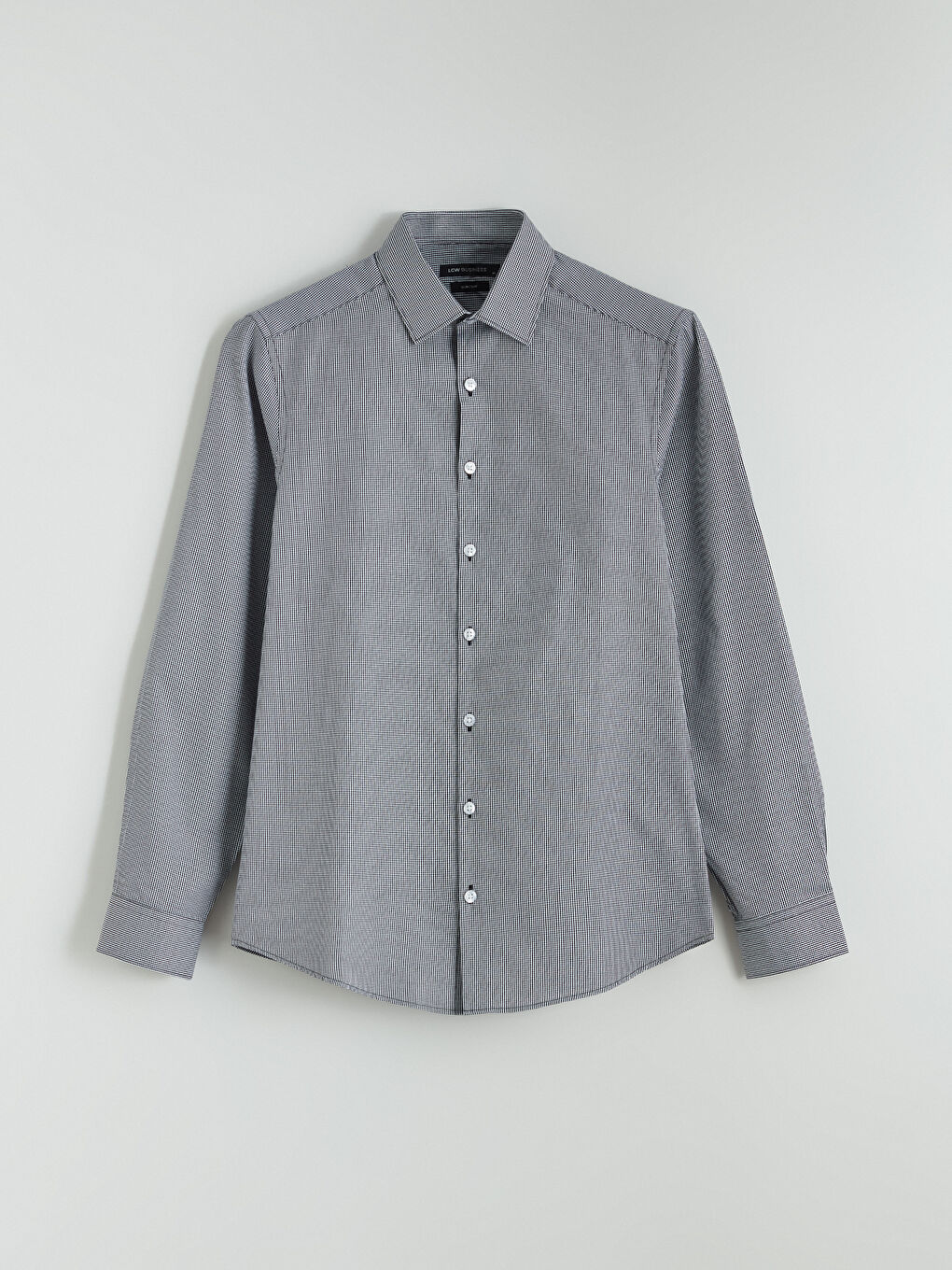 Slim Fit Patterned Gabardine Men's Shirt-4