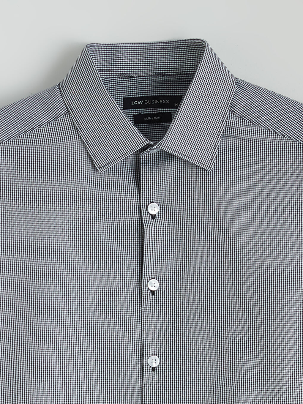 Slim Fit Patterned Gabardine Men's Shirt-5