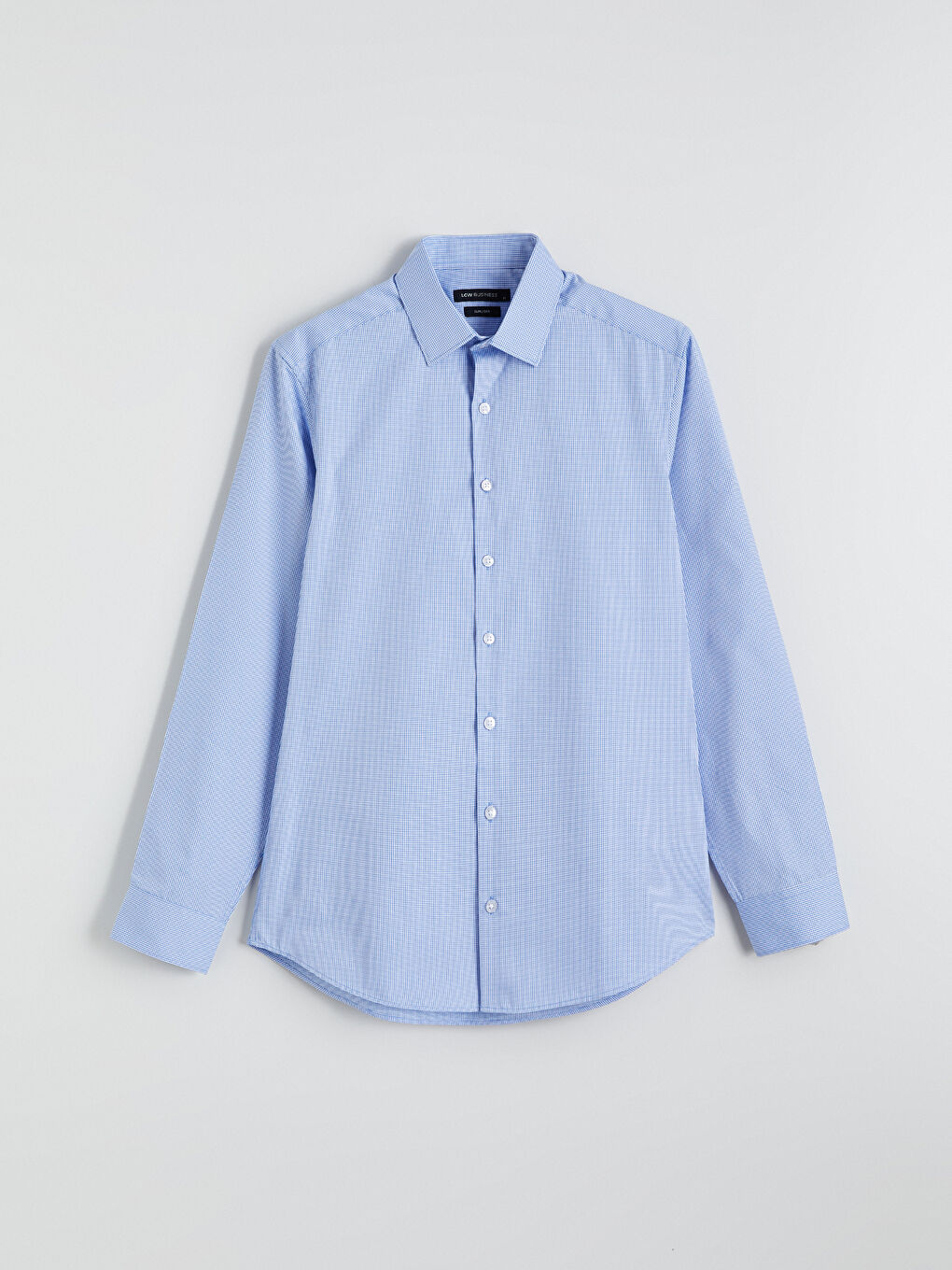 Cămașă Slim Fit cu Model din Gabardină pentru Bărbați-4