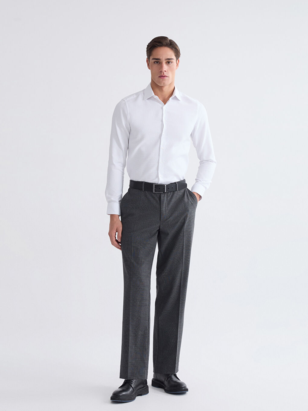 გამხდარი დობი მამაკაცის პერანგი-1