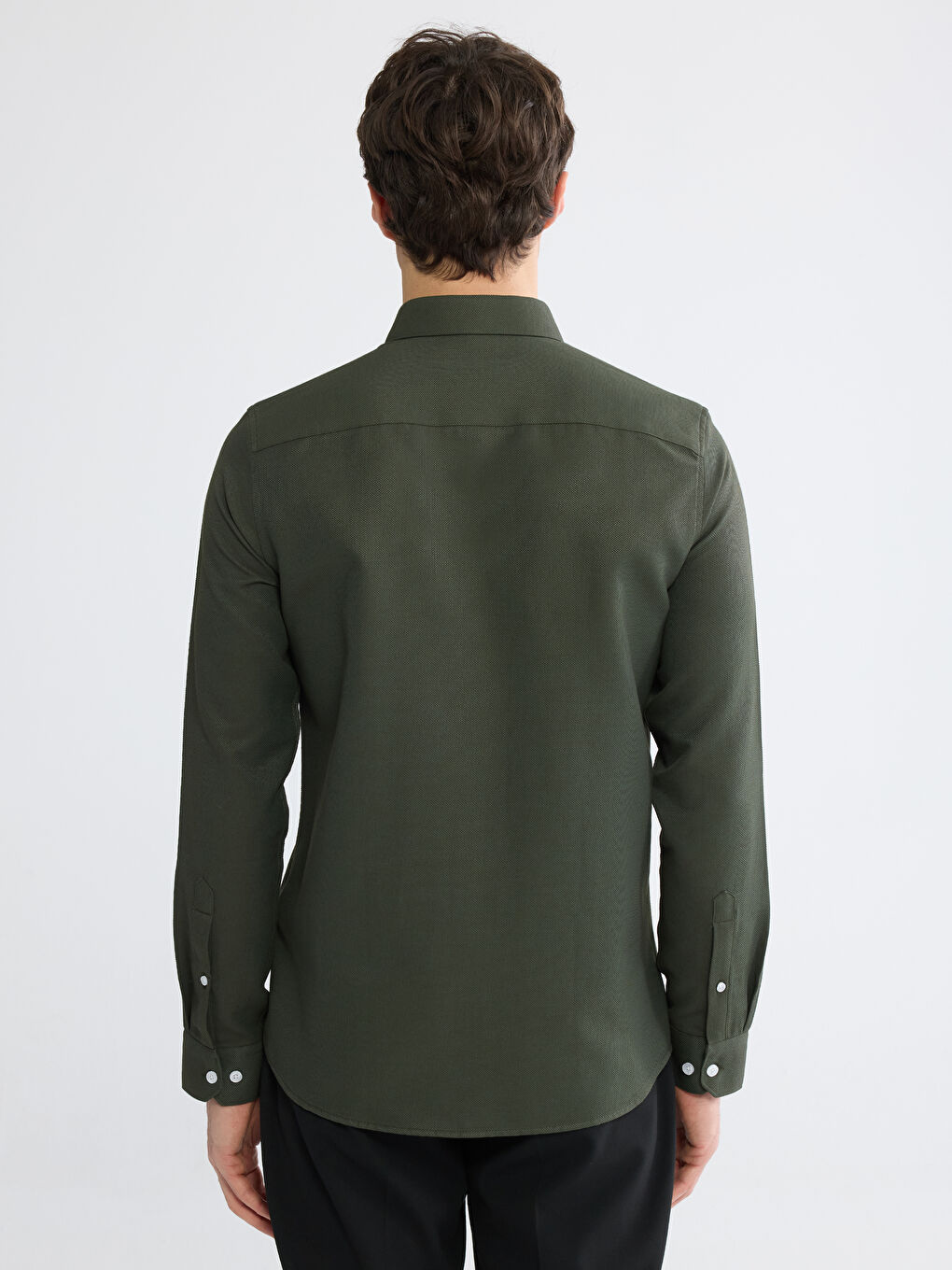 Slim Fit Dobby Men's Shirt-3