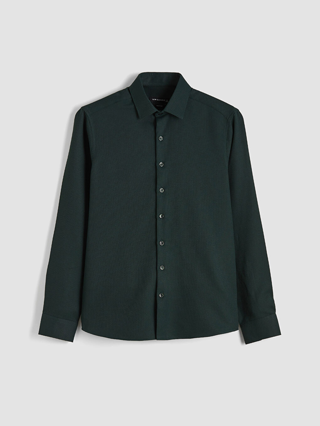 Yeşil Slim Fit Armürlü Erkek Gömlek-4