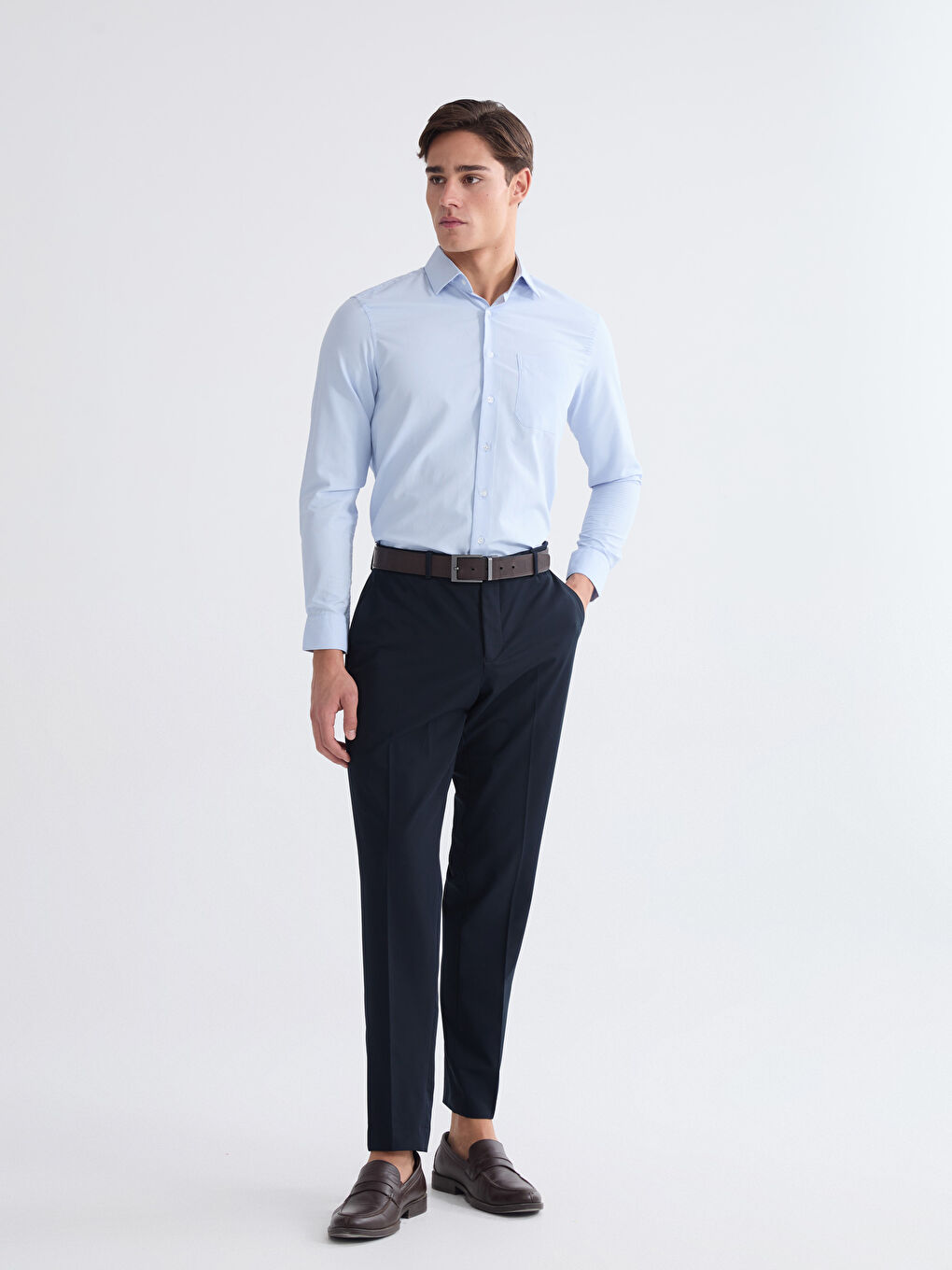 Mavi Regular Fit Armürlü Erkek Gömlek-1