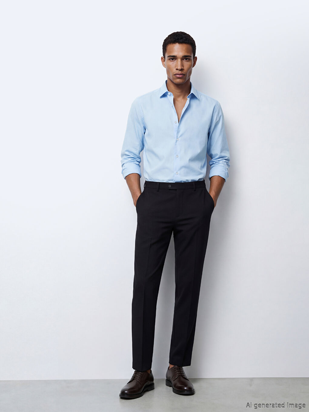 Slim Fit Gabardine Men's Shirt-3