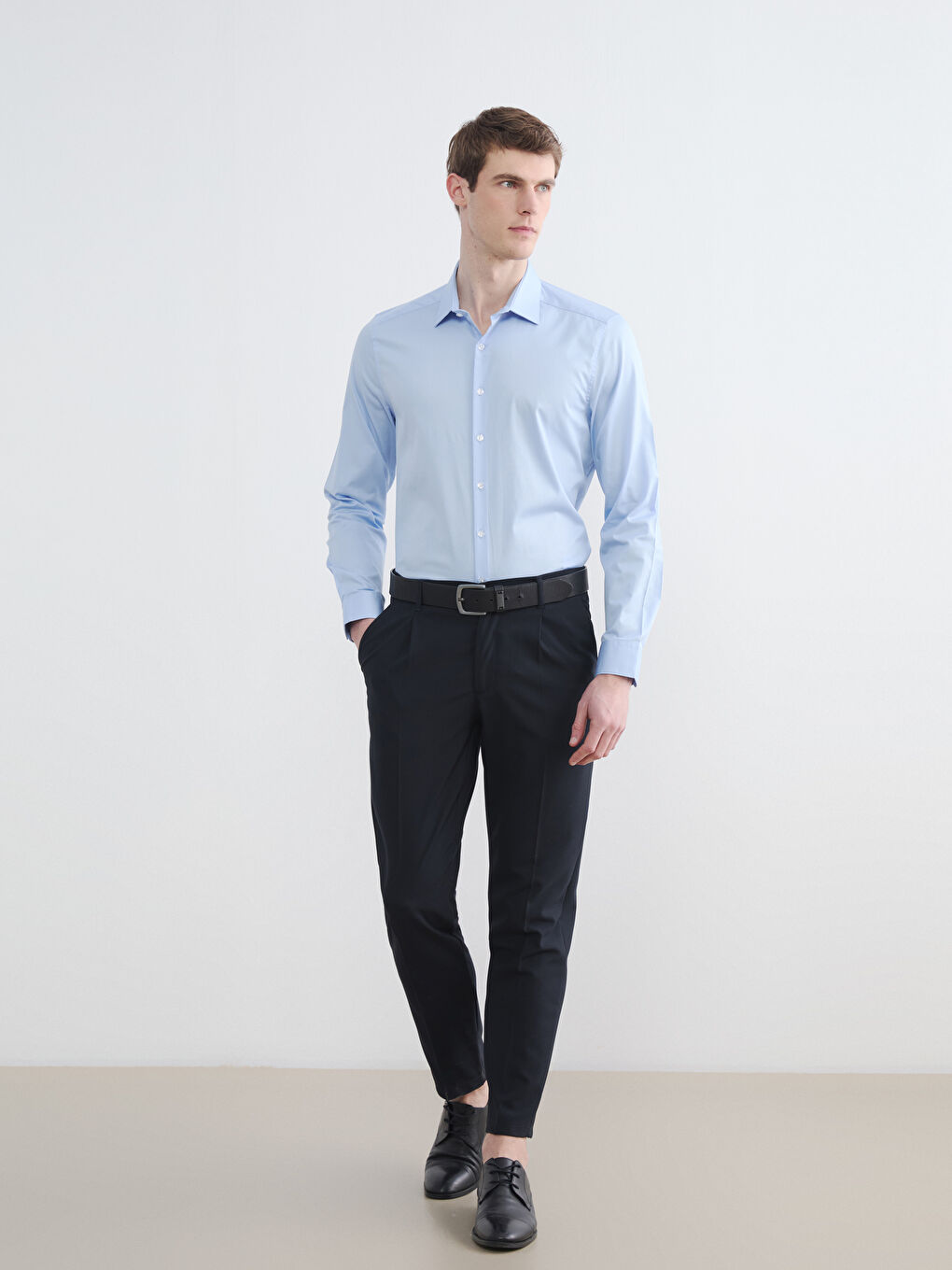 Slim Fit Gabardine Men's Shirt-2