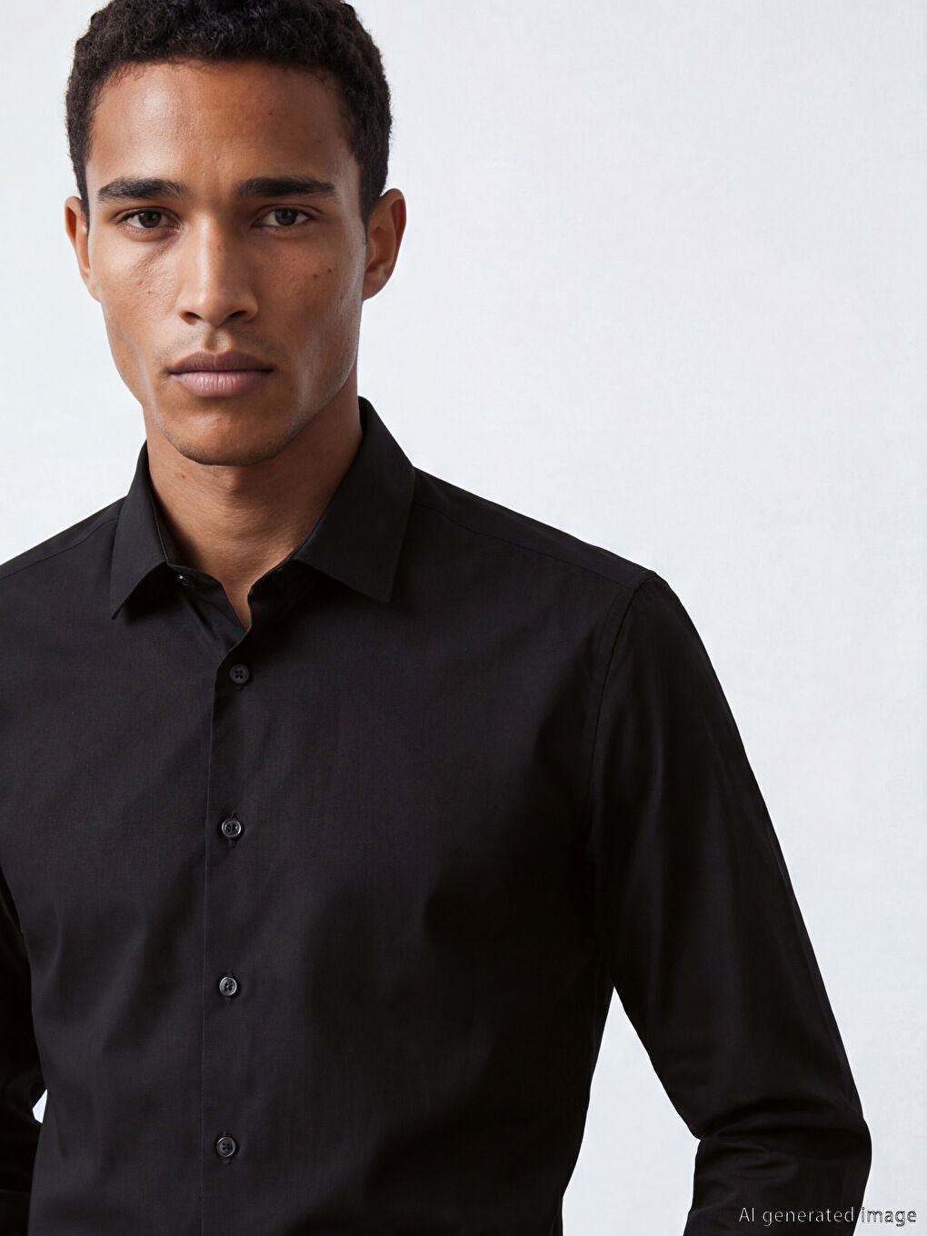 Мужская рубашка из габардина слим-фит-5