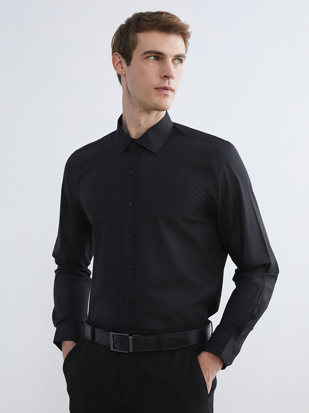 Мужчины Черный Рубашка