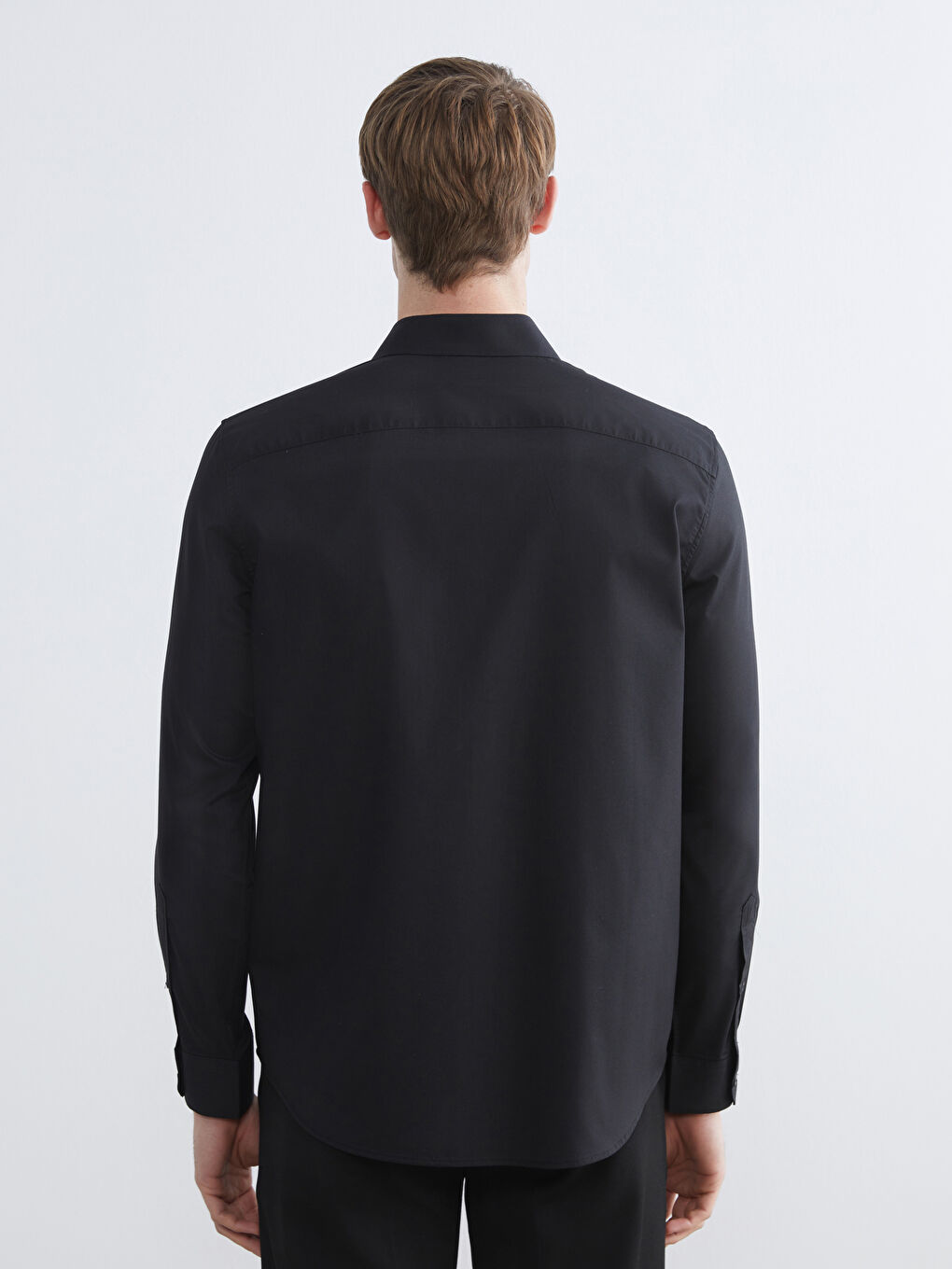 Мужчины Черный Рубашка-3