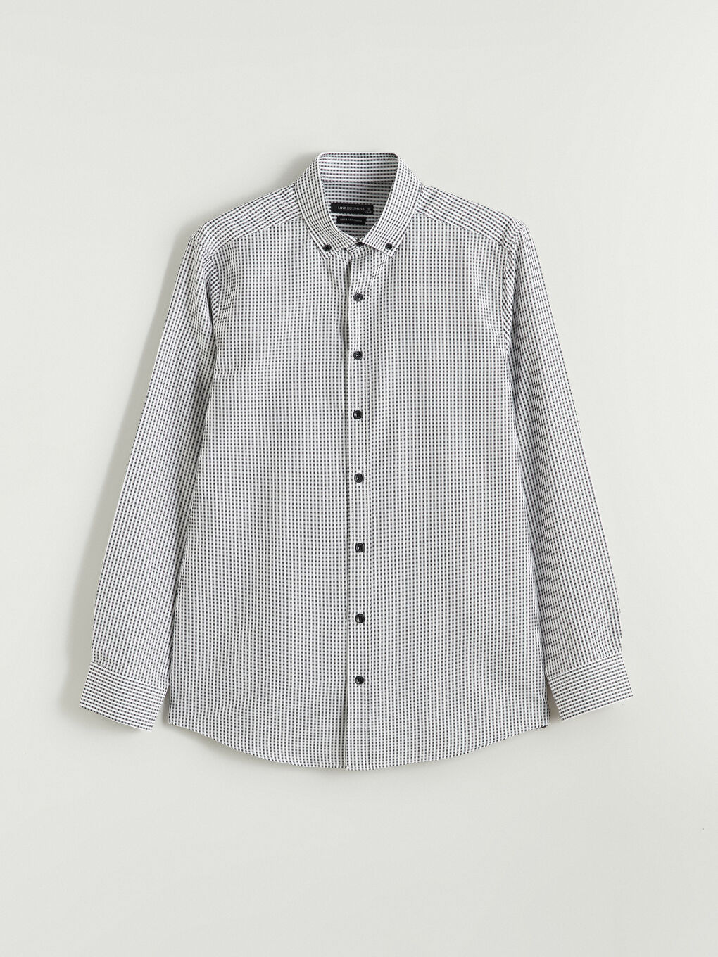 Siyah Regular Fit Ekose Erkek Gömlek-4