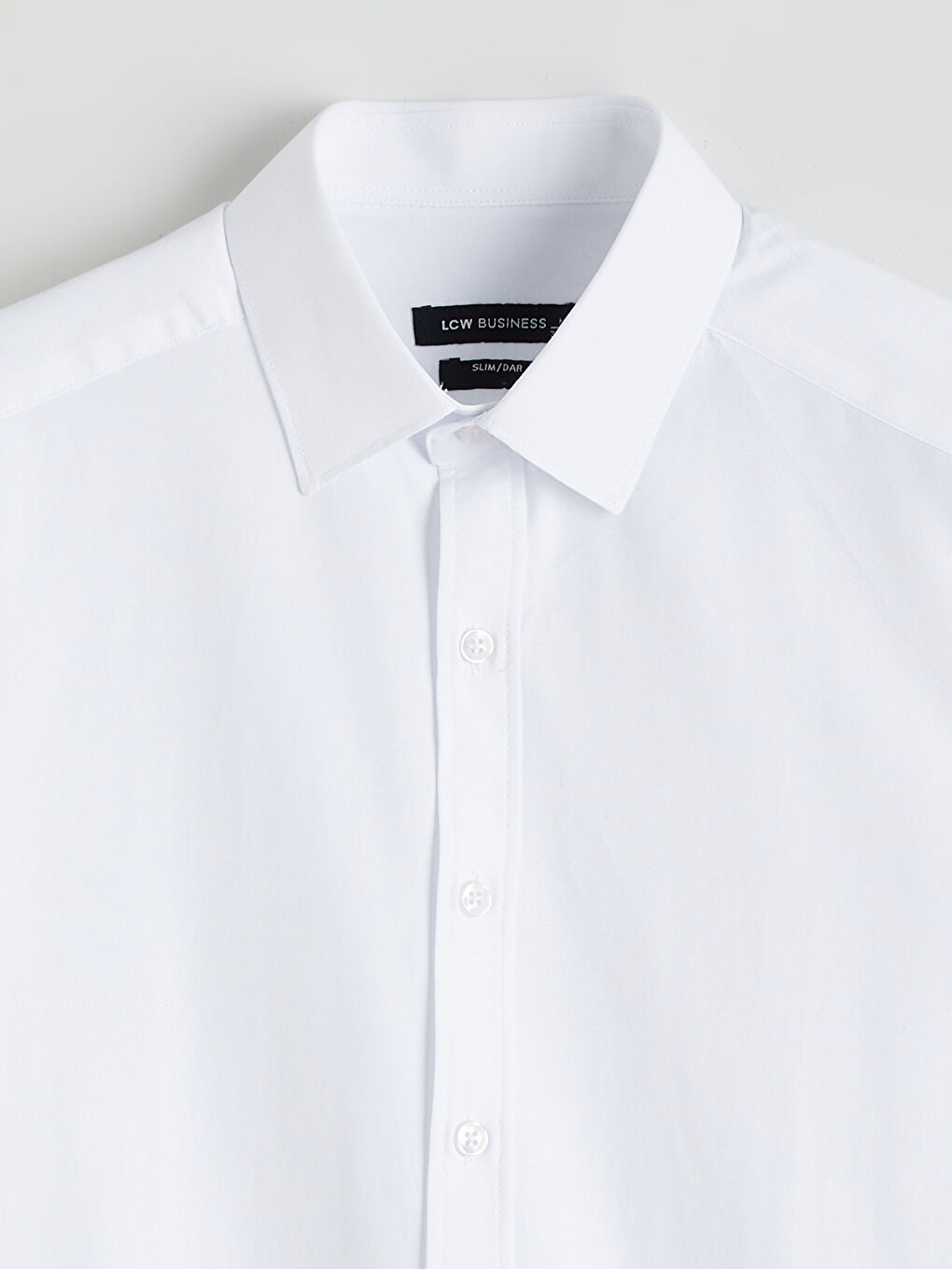 Beyaz Slim Fit Uzun Kollu Erkek Gömlek-1