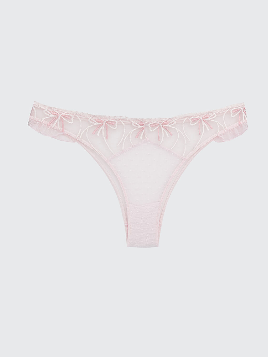 Pembe Nakışlı Fantezi Brazilian Külot