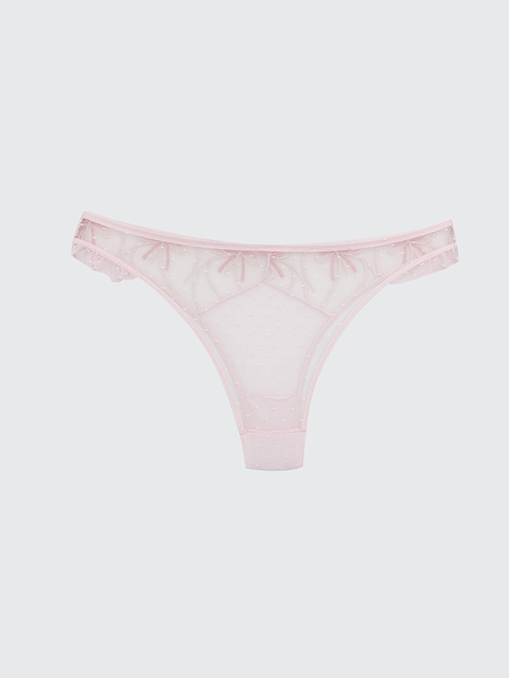 Pembe Nakışlı Fantezi Brazilian Külot-1