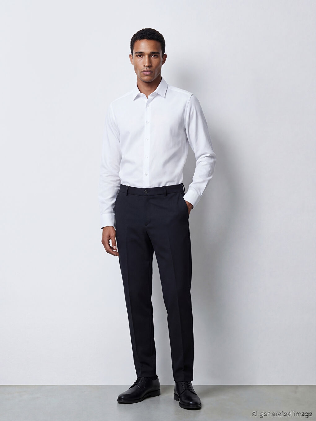 Beyaz Slim Fit Uzun Kollu Armürlü Erkek Gömlek-2