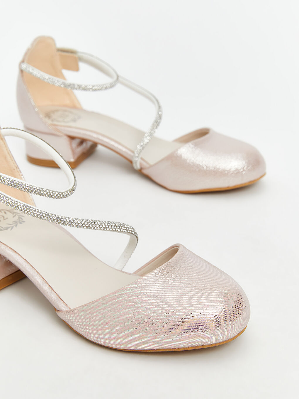 Pembe Taşlı Kız Çocuk Topuklu Ayakkabı-2