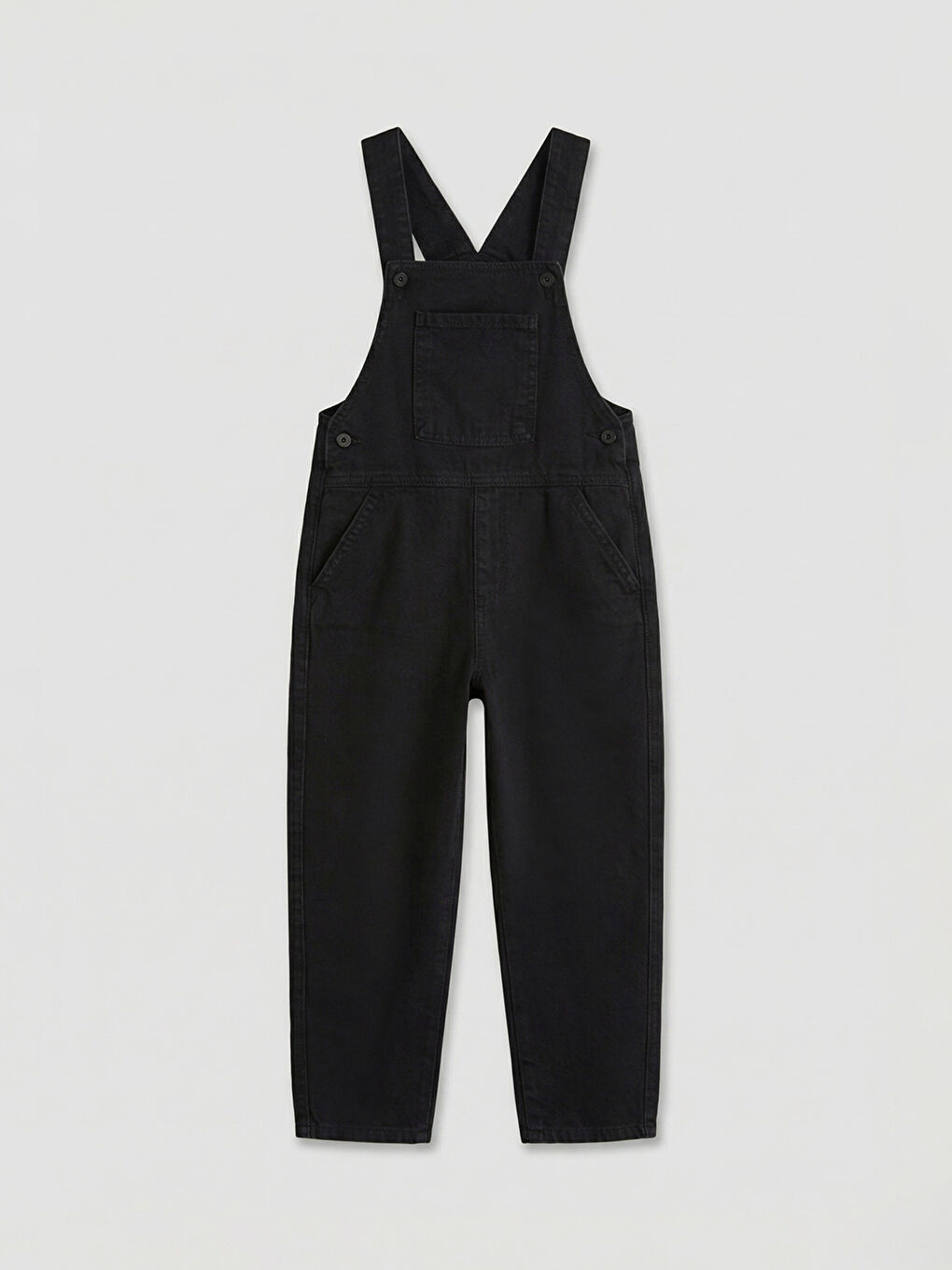 Siyah Kare Yaka Erkek Çocuk Jean Salopet