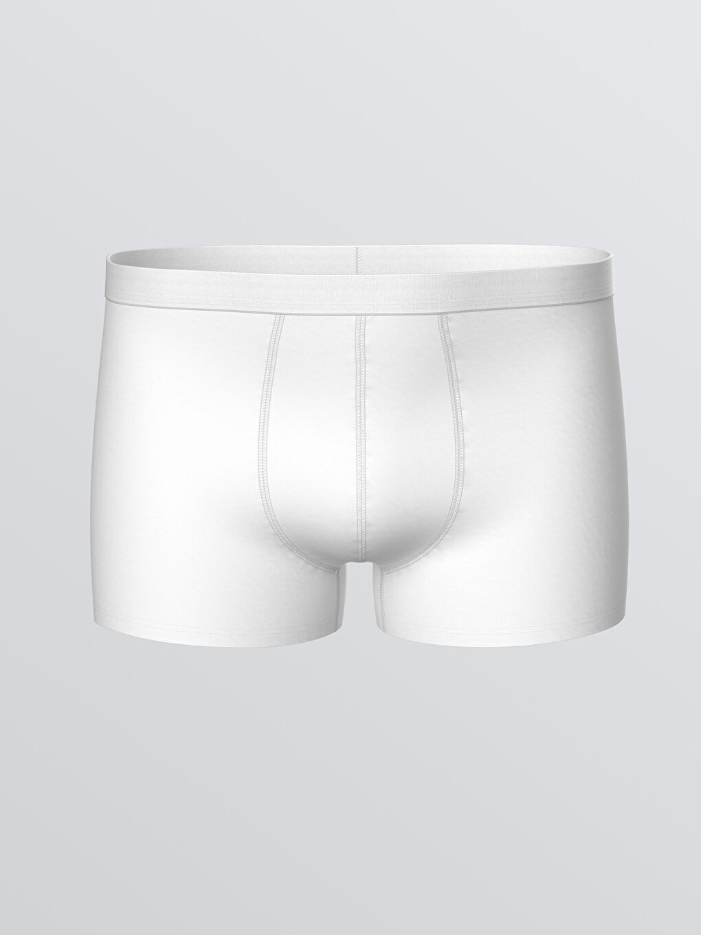 Beyaz Standart Kalıp Pamuklu Esnek Erkek Boxer 3'lü-1
