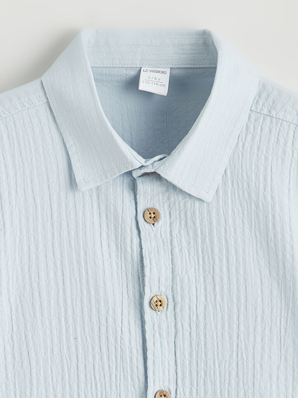 Mavi Dokulu Erkek Çocuk Gömlek-1