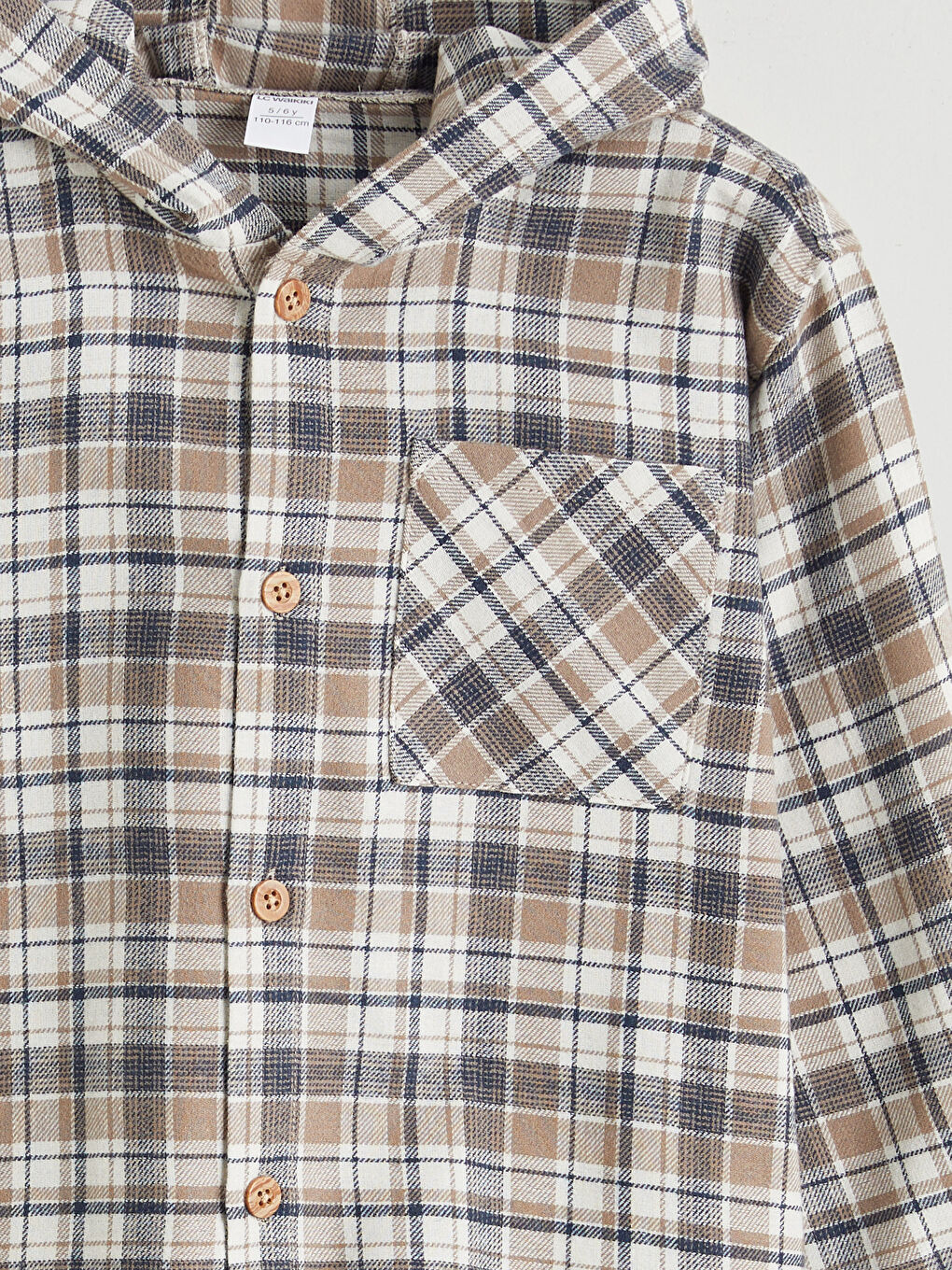 Boys' Hooded Gabardine Shirt-2