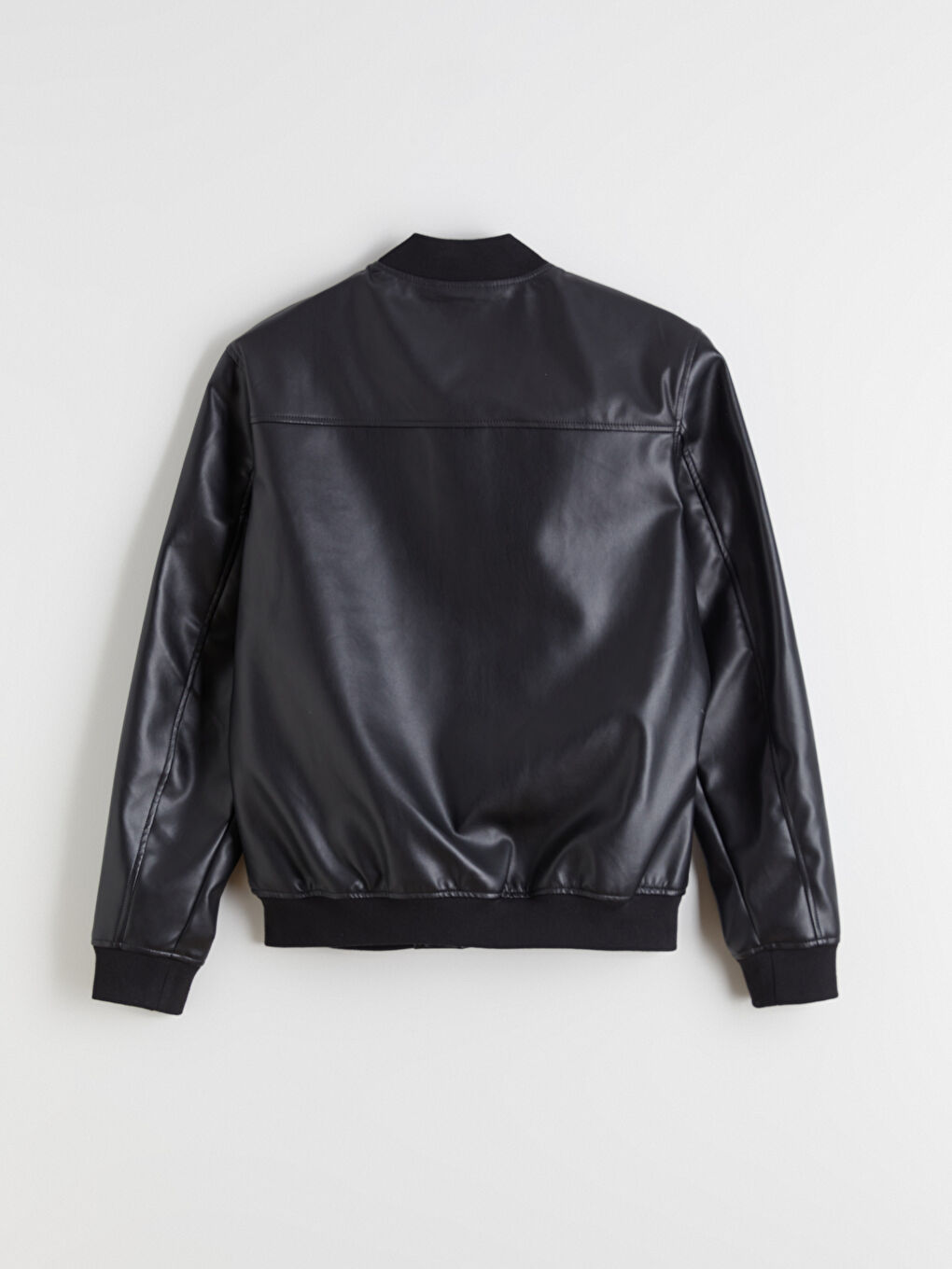 معطف جلد صناعي كلية عادي رجال-13