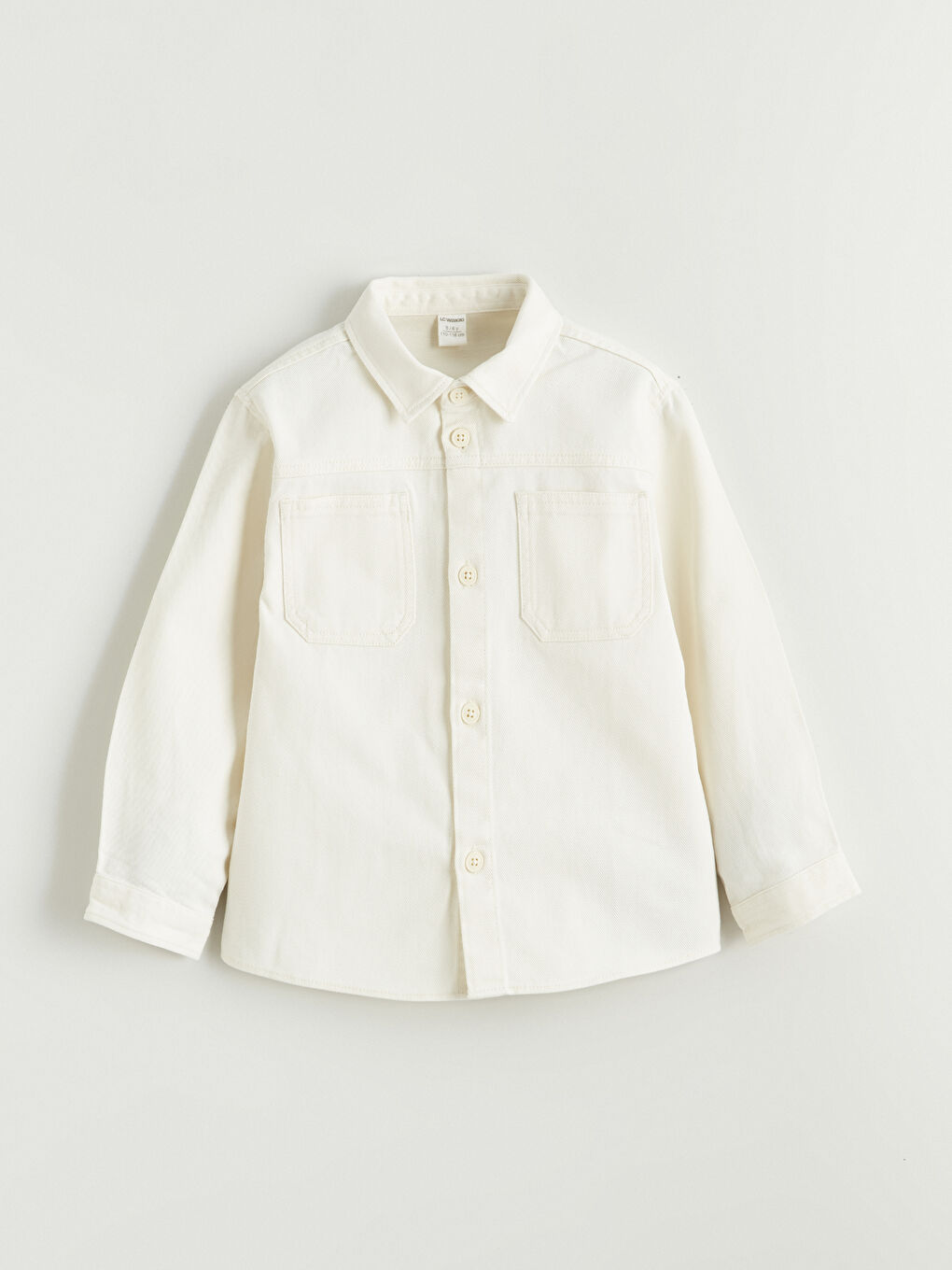 Bej Erkek Çocuk Basic Gabardin Gömlek