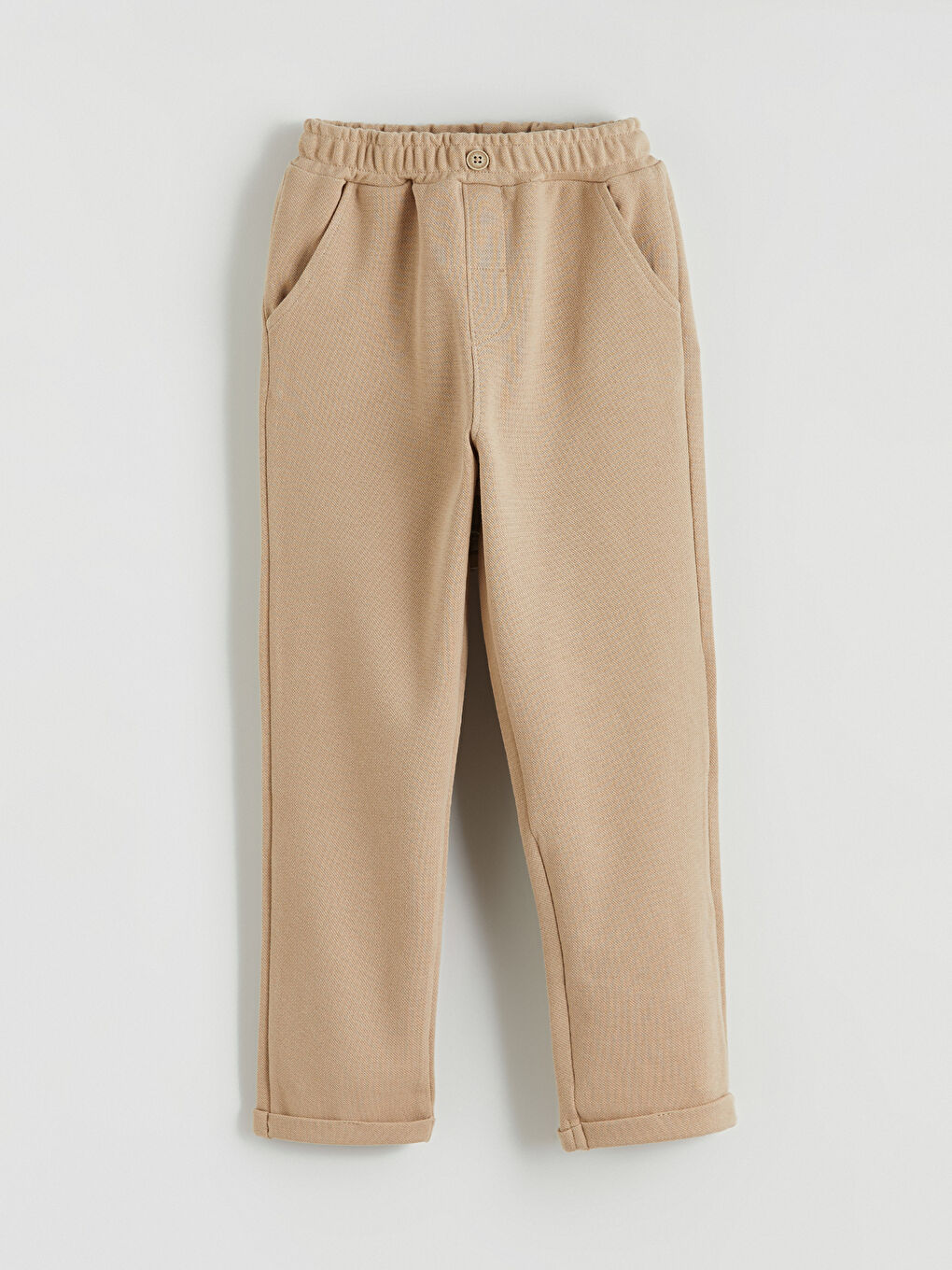 Ekru Polo Yaka Erkek Çocuk Tişört ve Pantolon-4