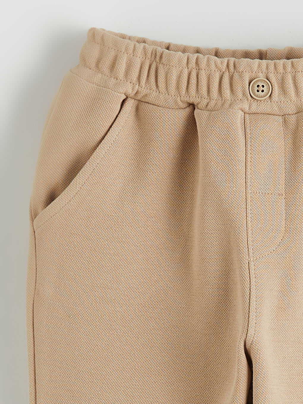 Ekru Polo Yaka Erkek Çocuk Tişört ve Pantolon-5