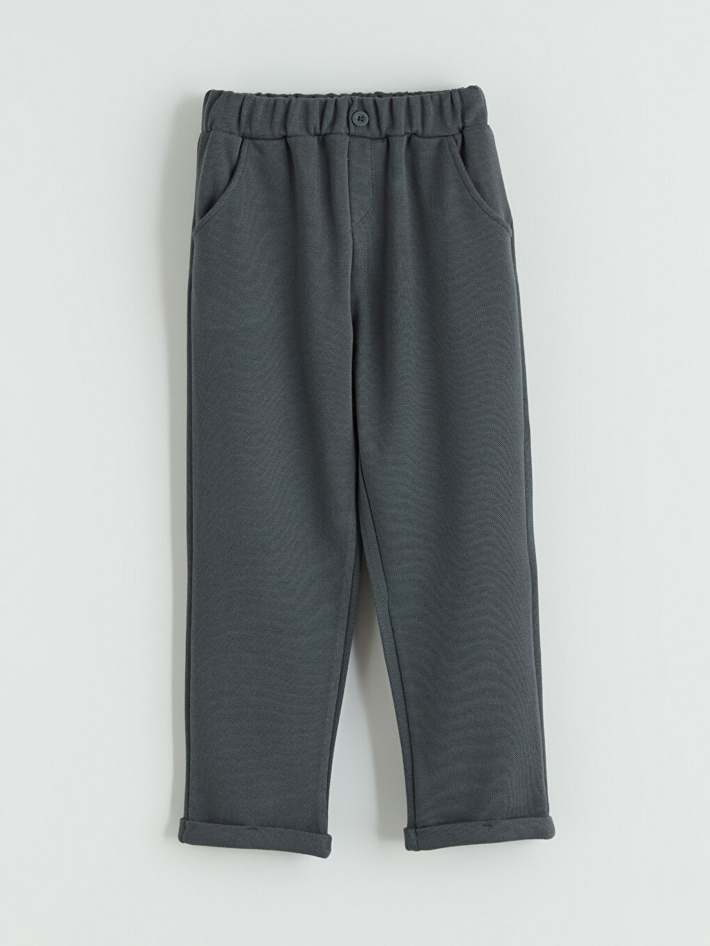 Bej Çizgili Erkek Çocuk Sweatshirt ve Eşofman Altı-4