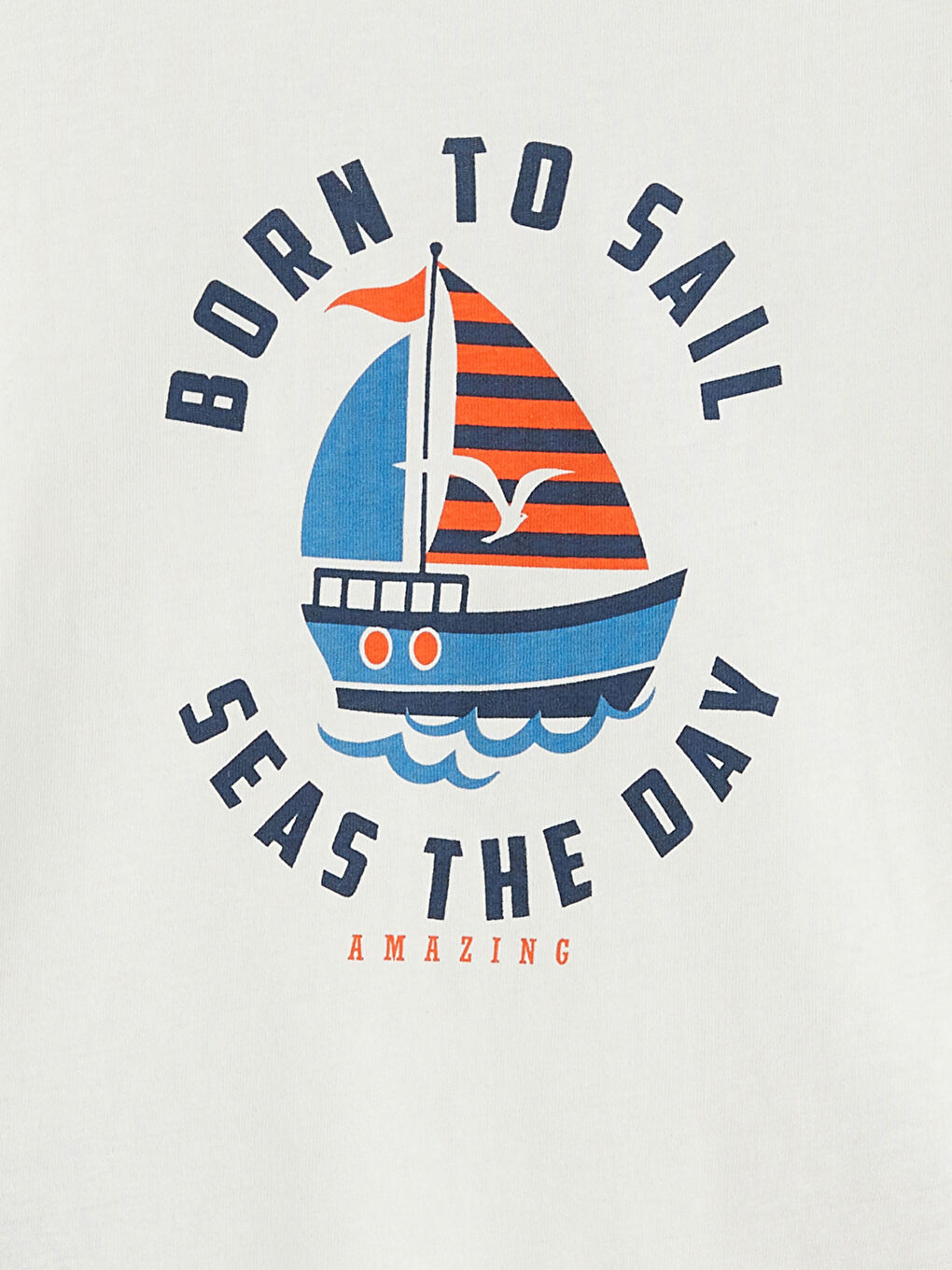 Ekru Baskılı Erkek Çocuk Tişört-2