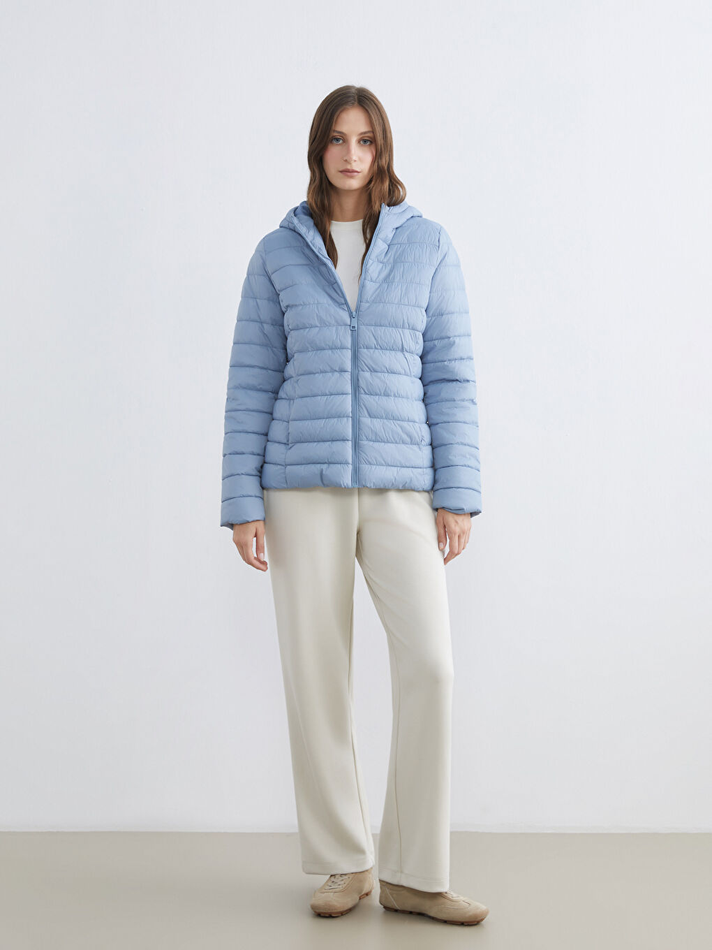 Жіноче дута пальто з капюшоном-1