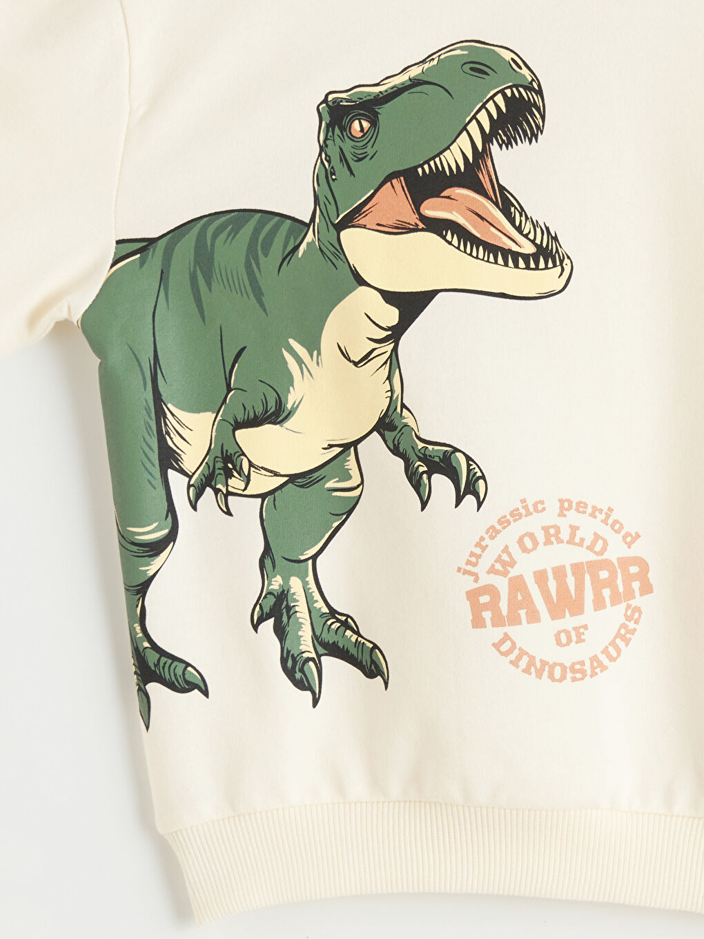 Bej Jurassic World Baskılı Erkek Çocuk Sweatshirt-3