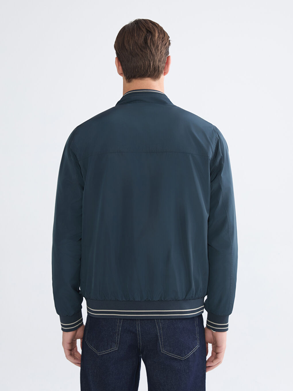 İndigo Standart Kalıp Dik Yaka Erkek Mont-10