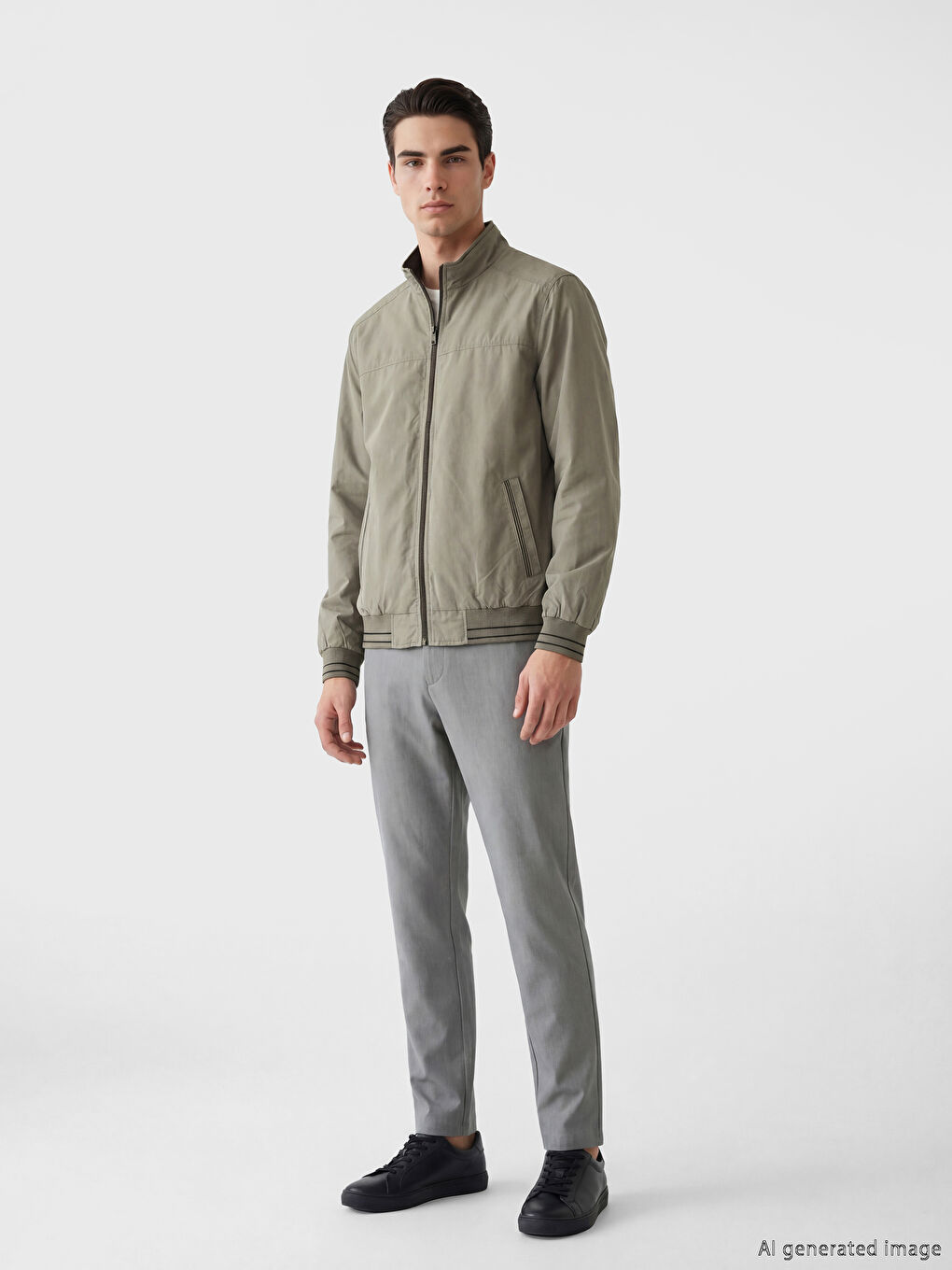 Mock Neck Reversible Men's Coat-2