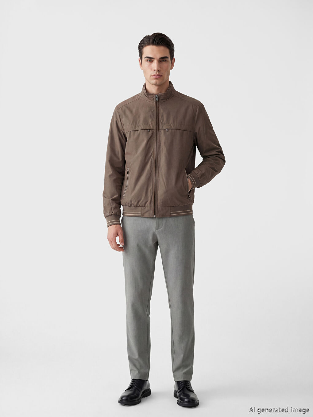 Mock Neck Reversible Men's Coat-3