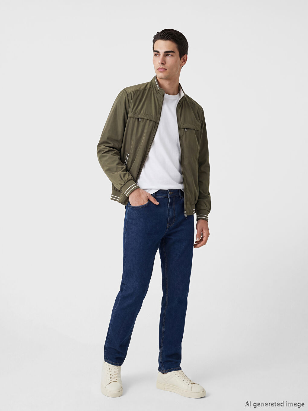 Mock Neck Reversible Men's Coat-1