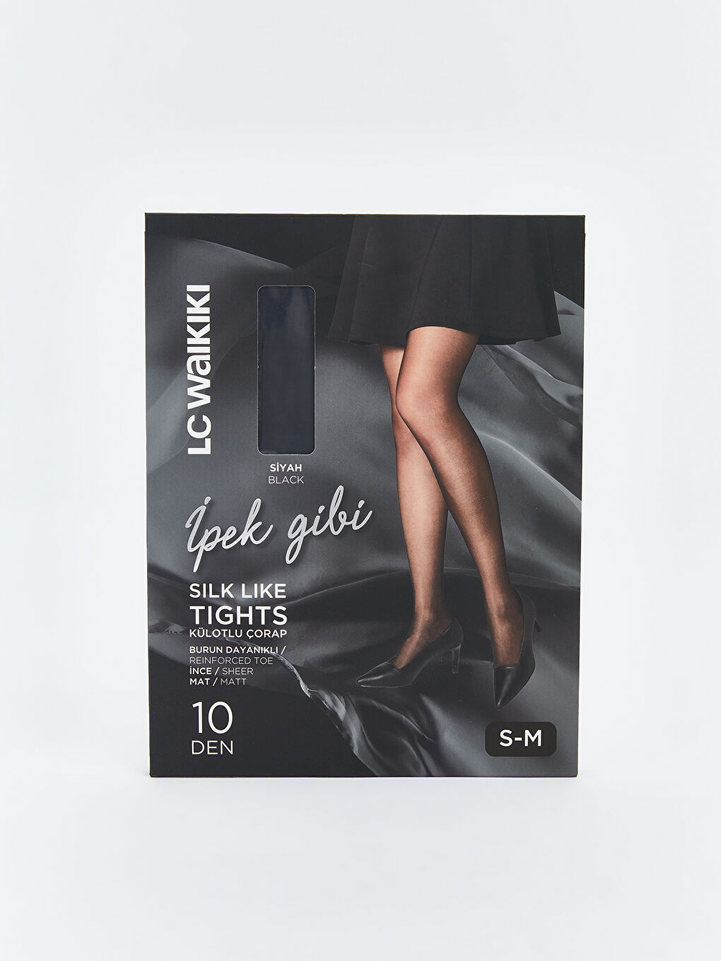 Siyah 10 Denye Mat Kadın Külotlu Çorap