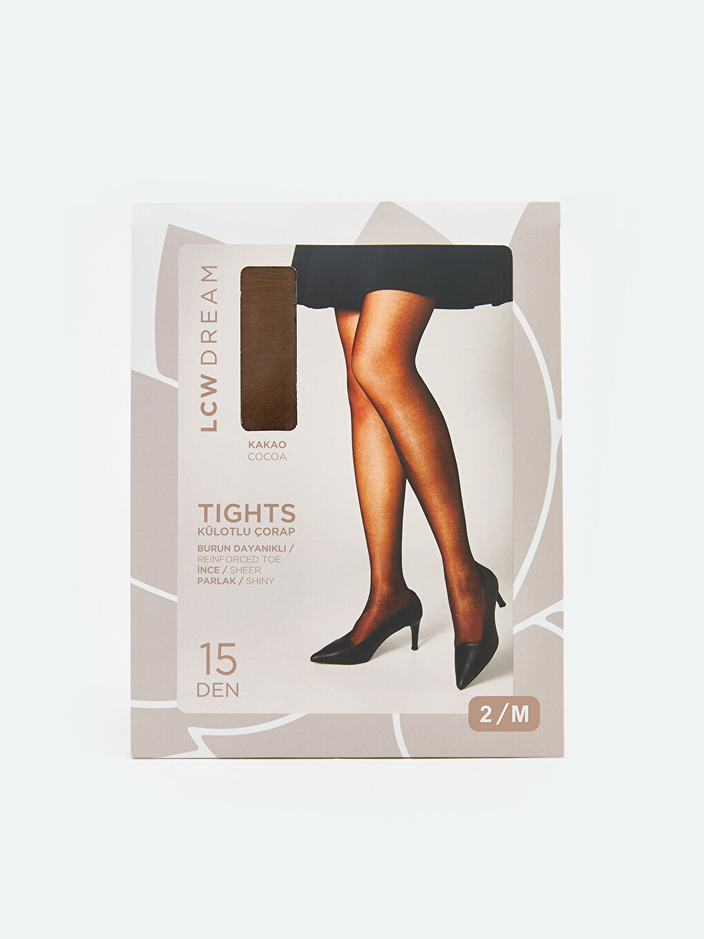 Kahverengi 15 Denye Parlak Kadın Külotlu Çorap