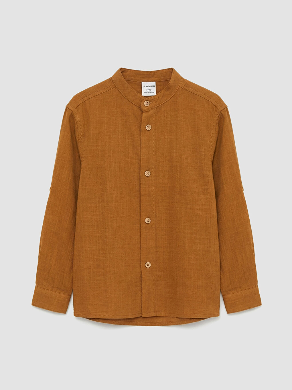 Kahverengi Hakim Yaka Erkek Çocuk Gömlek ve Pantolon-1