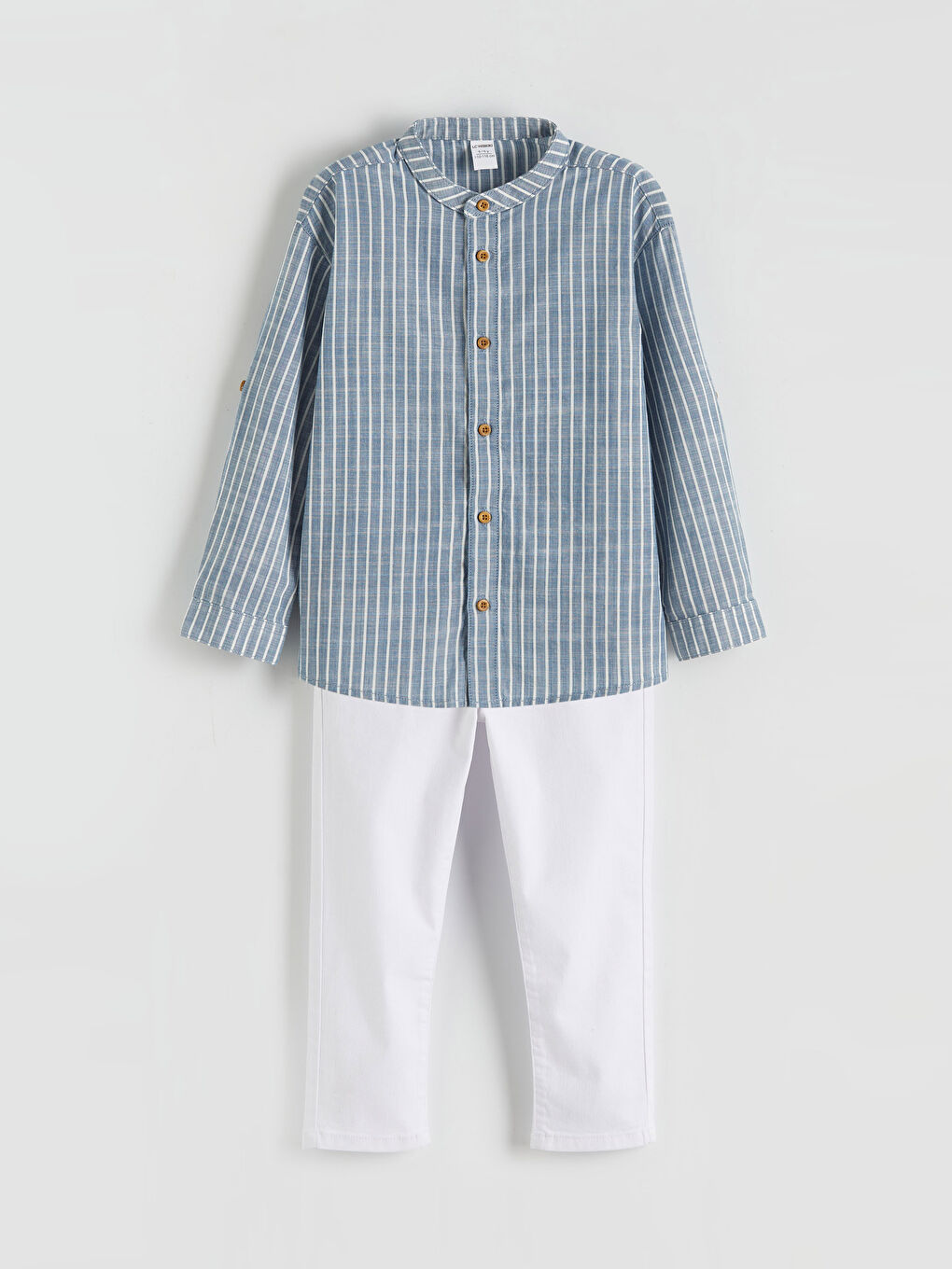 Ekru Hakim Yaka Erkek Çocuk Gömlek ve Pantolon