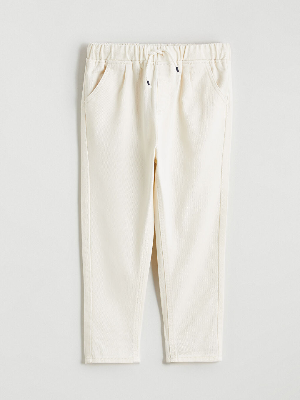 Boys' Gabardine Trousers with Drawstring Waist