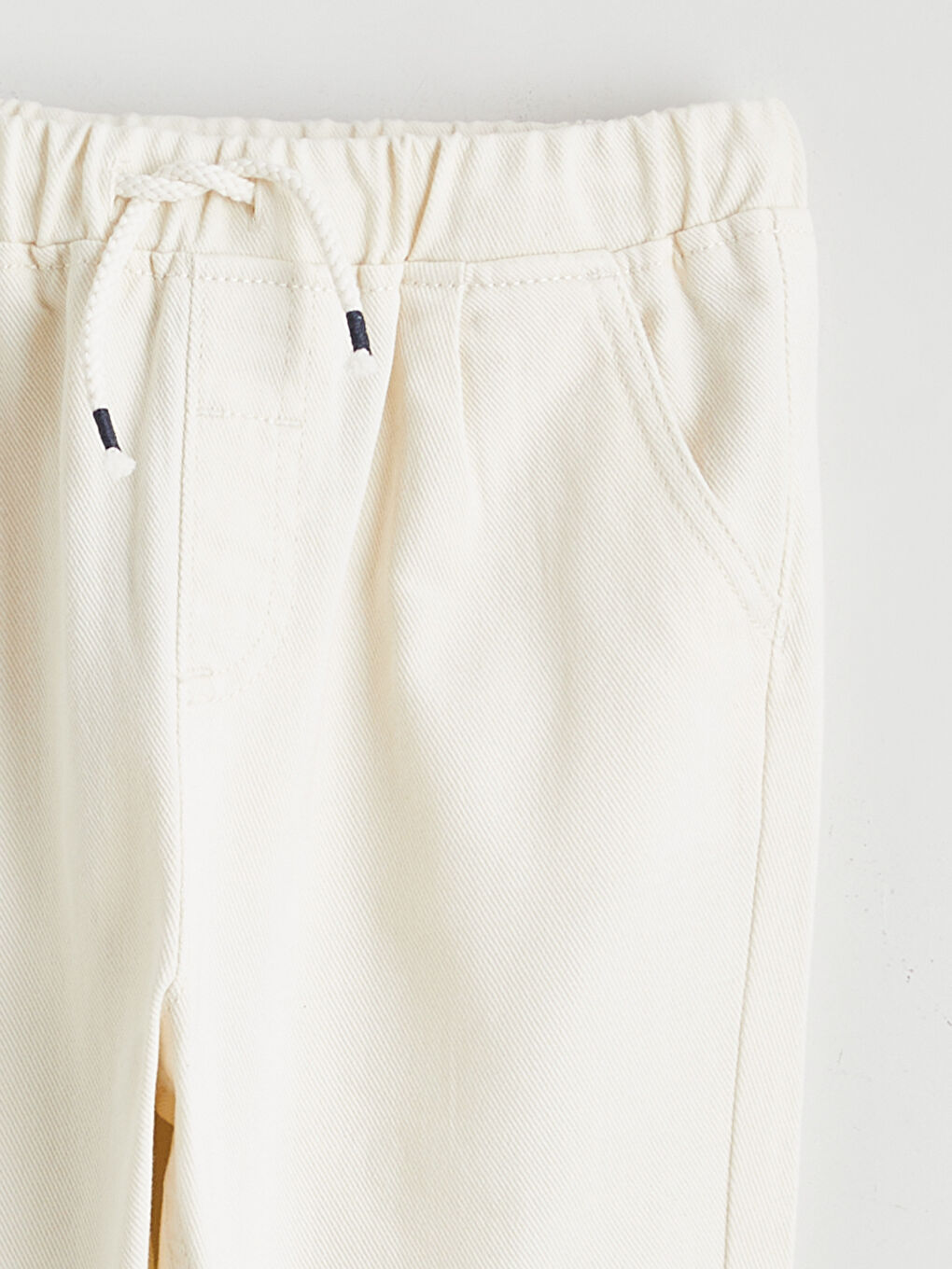 Boys' Gabardine Trousers with Drawstring Waist-1