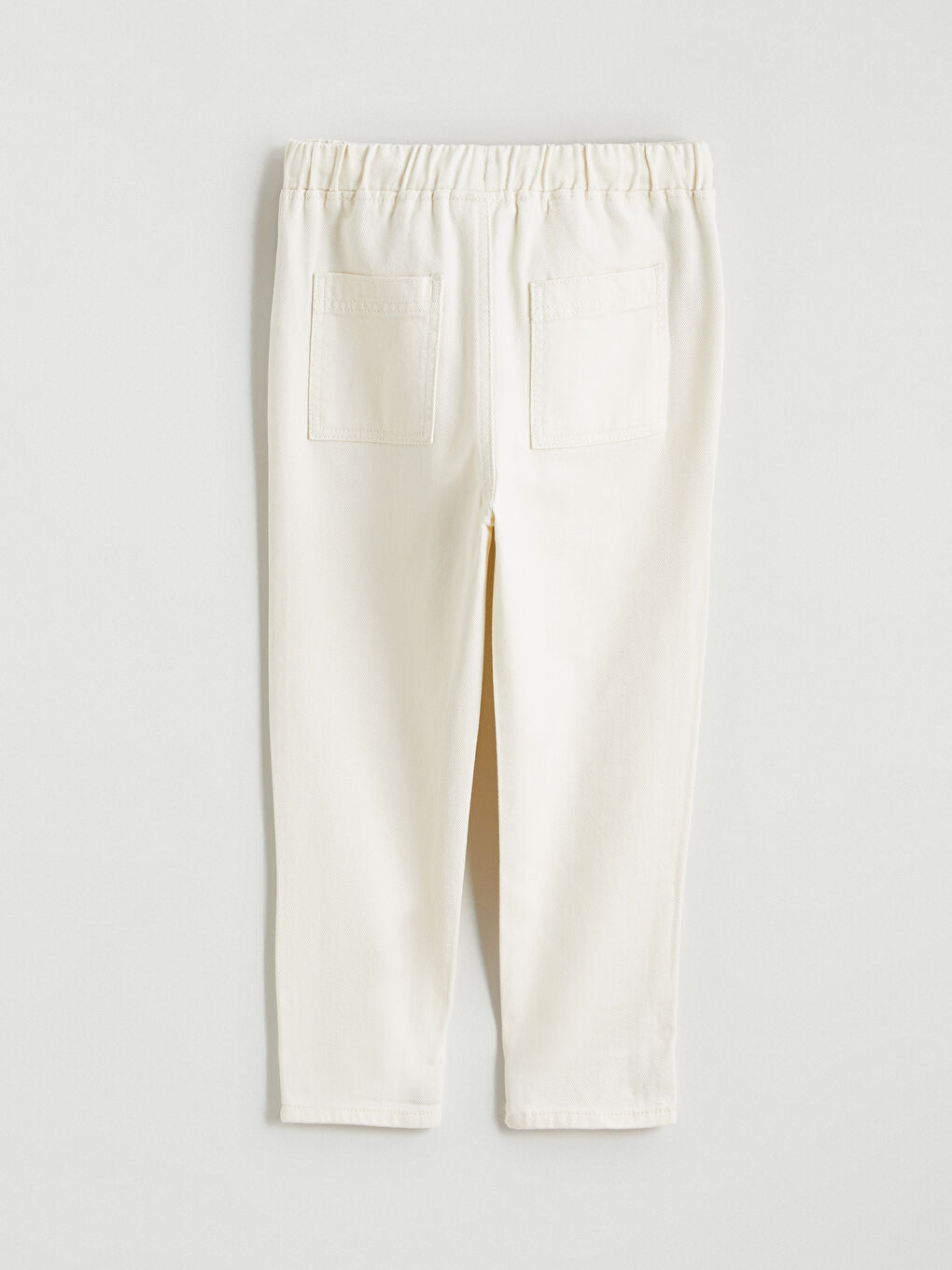 Boys' Gabardine Trousers with Drawstring Waist-2
